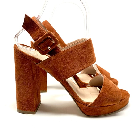 Barneys New York Suede Ankle-Strap Platform Sandal - Picture 5 of 8